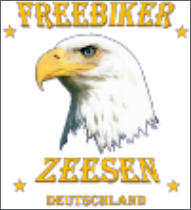 Freebiker Adler mit Text